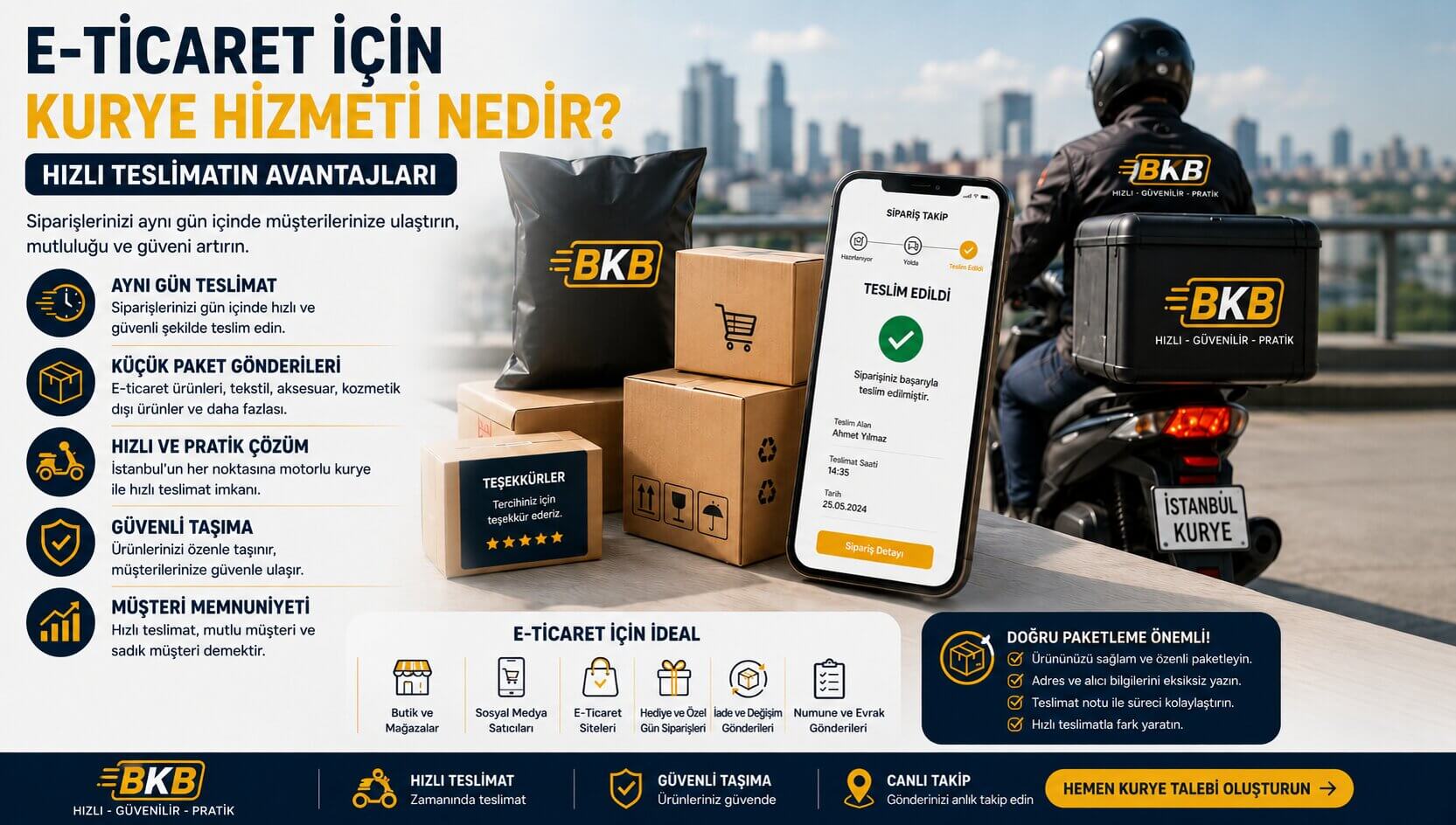 E-Ticaret İçin Kurye Hizmeti Nedir? Hızlı Teslimatın Avantajları
