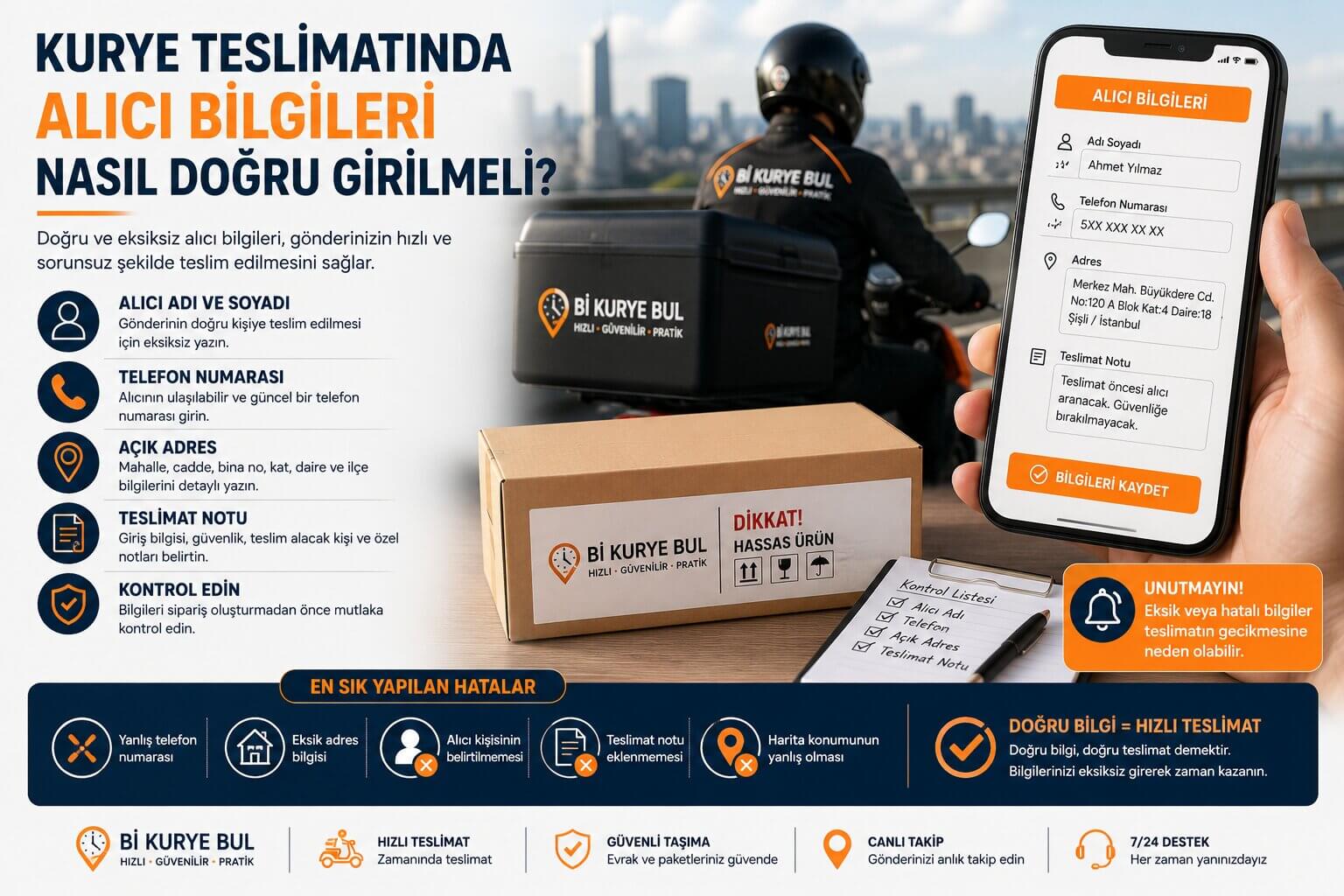 Kurye Teslimatında Alıcı Bilgileri Nasıl Doğru Girilmeli?